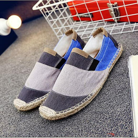 Handshe Men's Canvas Sneakers & Summer Fisherman Handmade Espadrilles – Breathable Summer Design with Artisanal Craftsmanship for Casual & Outdoor Wear,Plus Size