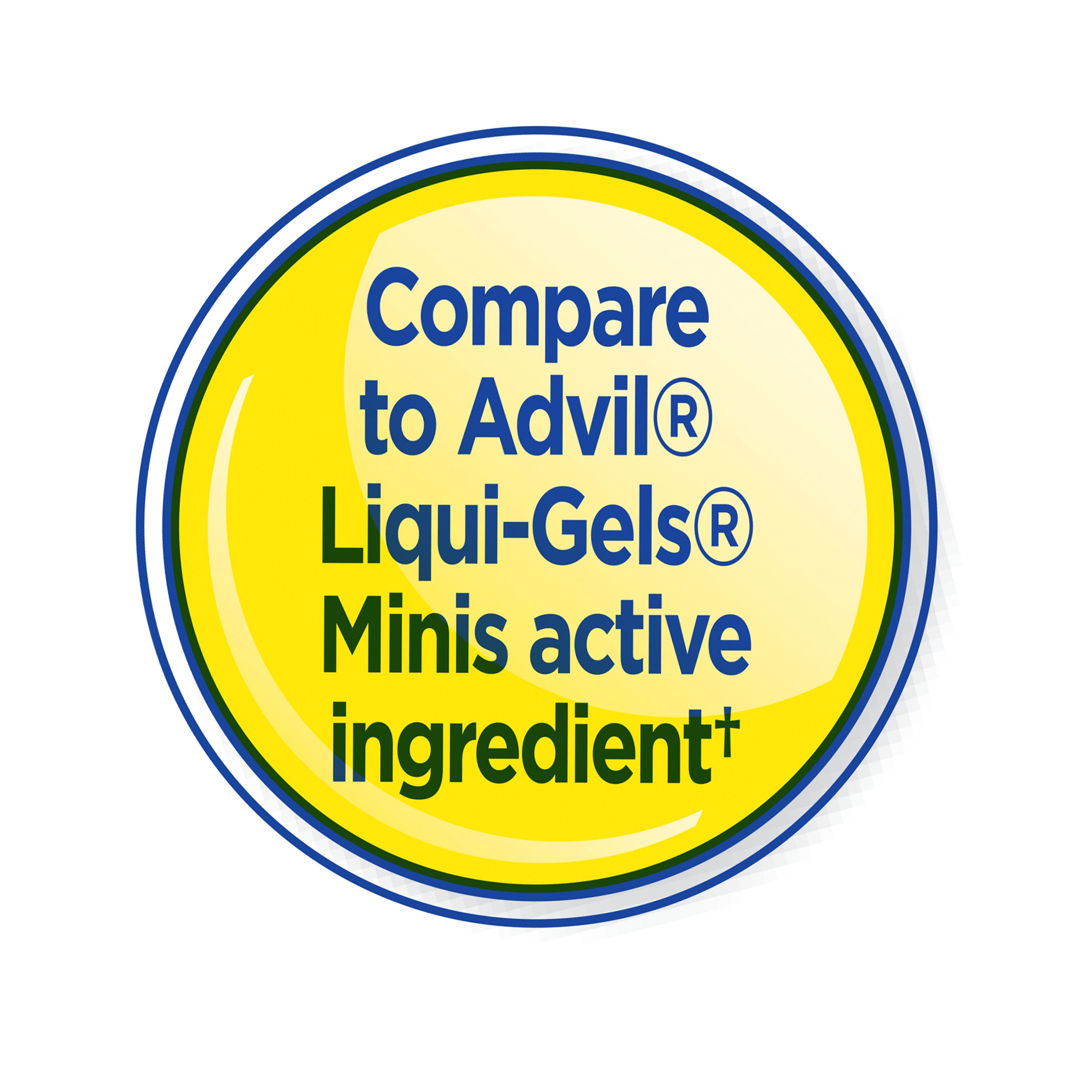(4 pack) Equate Ibuprofen Mini Liquid Filled Softgel Capsules, 200 mg, Pain Relief & Fever Reducer, 160 Count, Compare to AdvilÂ® LIQUI-GELS Minis Active Ingredient