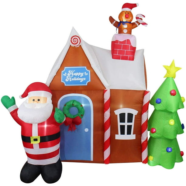 AsterOutdoor 7ft Christmas Decorations Inflatable Gingerbread House