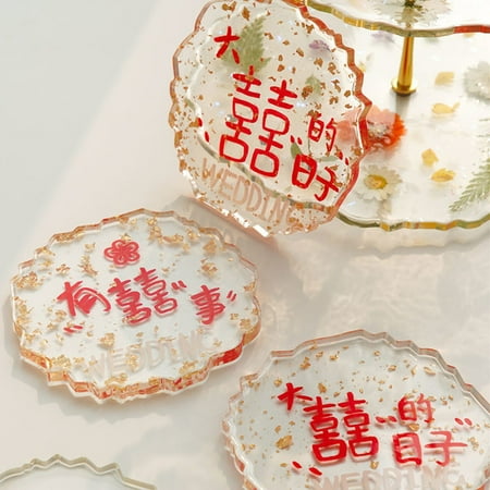 

Table Coaster High Elasticity Anti-scalding Acrylic Clear Dinning Table Placemat for Wedding