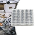 thumbnail image 2 of BUYISI 25P Metal Bobbins/Clear Sewing Machine Bobbins Spools Empty Bobbins Spools Plastic Storage Box For Home Sewing Accessories Tools C, 2 of 5