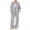 Light Gray, variant on Women's Sweatsuit 2 Piece Outfit Long Sleeve Full Zip Hooded Jacket with Drawstring Wide Leg Pants Relaxed Fit Casual Lounge Wear Tracksuit Set for Fall Winter Daily Black L
