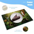 thumbnail image 3 of BaHomeck placemats Set of 4 rectangle Linen Cotton Placemats for Dining Table Washable Heat Resistant,18*12inch,Cute Sloth Nestled In The Lush Greenery Of Rainforest, 3 of 4