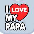 thumbnail image 4 of Inktastic I Love My Papa Boys or Girls Baby Bib, 4 of 4
