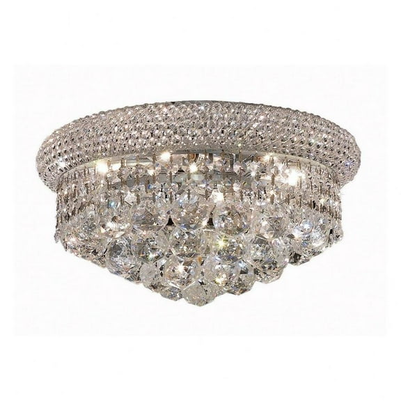 Six Light Flush Mount-Chrome Finish-Royal Cut Crystal Type Bailey Street Home 390-Bel-3336542