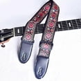thumbnail image 2 of Blue White Pattern Fashion Printed Acoustic Electric Guitar Strap Widened Acoustic Guitar Strap Universal Strap, 2 of 3