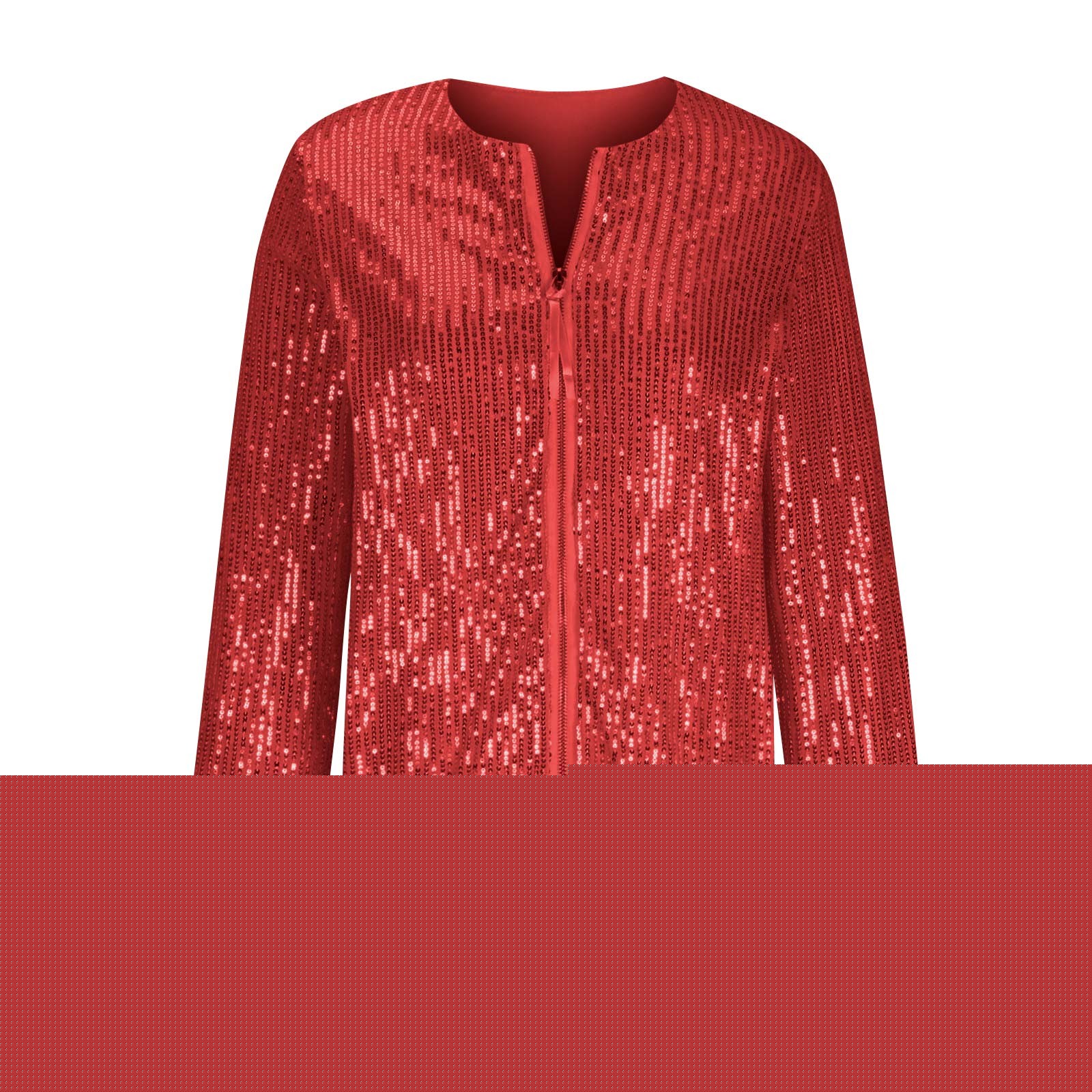 thumbnail image 5 of SDNall Women‘s Long Sleeve Sequin Jacket, Casual Solid Color Blazer for Evening & Daily Wear, 5 of 7