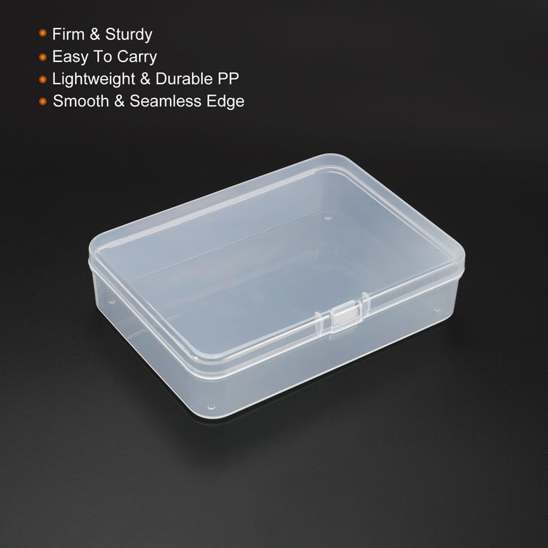 Uxcell 115x85x28mm Plastic Rectangular Clear Storage Container Box