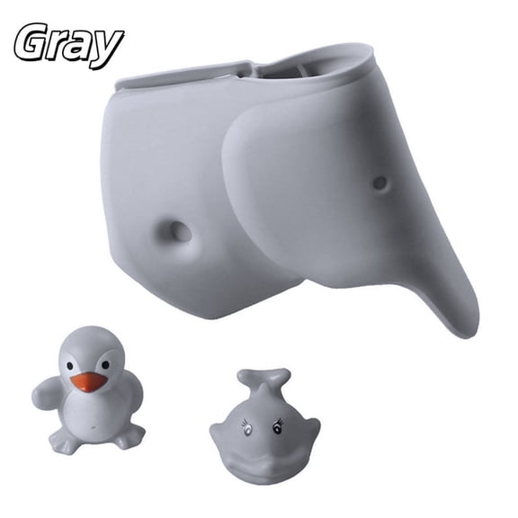 StarQualityBargain Bathtub Faucet Cover Protector for Kid Baby - Child Bathroom Cute Accessories Silicone Soft - Gray Elephant