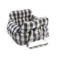 thumbnail image 4 of Asiento de coche para perros Cama de coche para perros con bolsillos de almacenamiento Asiento de coche suave para mascotas Transportín portátil para negro y L, 4 of 8