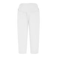 thumbnail image 4 of ZQUUVOU Girls Solid Athletic Leggings Cropped Stretchy 7/8 Length Yoga Pants with Pockets Casual Sports Play White, 4 of 9