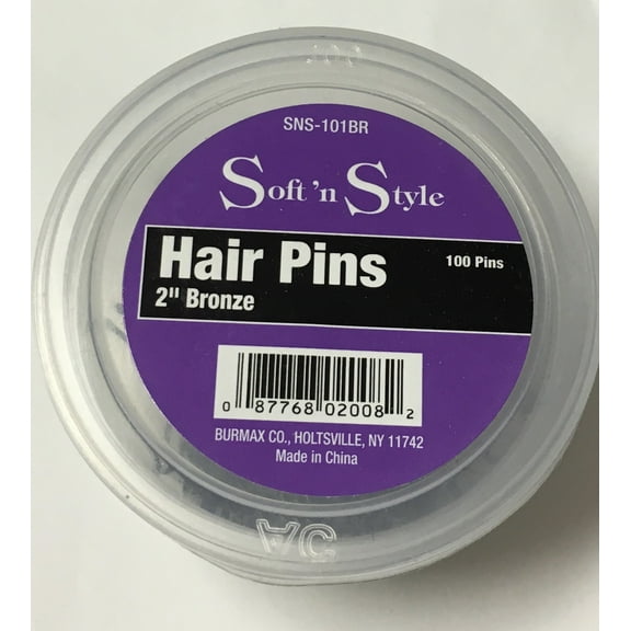 Soft N' Style Bronze Hair Pins 2" - 100pc