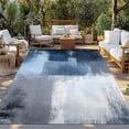 thumbnail image 2 of 4' x 6' Outdoor Rug, Navy Blue Grey Outdoor Washable Rug Large Floor Carpet, Modern Ombre Oil Painted Abstract Art Non Shedding Area Rug for Outside Patio RV Porch Deck Balcony Camping Living Room, 2 of 9