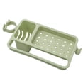 thumbnail image 6 of Drain Rack Sink Rack Soap Sponge Drain Shelf Storage Basket Bag Holder Adjustable Bathroom Holder Sink Kitchen Accessorie Green, 6 of 9