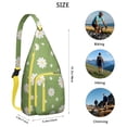thumbnail image 3 of Daisy Sling Backpack for Women & Men, Waterproof Crossbody Chest Bag & Daypack, Boho Floral Vintage Design, Lightweight Hiking Travel Running Backpack, 3 of 4