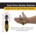 thumbnail image 4 of Titan Tools 11050 1/4 and 3/8" Drive Dual Head Stubby Ratchet, 4 of 5