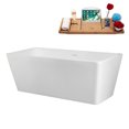 thumbnail image 2 of 59" Streamline B-272-57-BGM Soaking Freestanding Tub and Tray With Internal Drain in Brushed GunMetal, 2 of 10