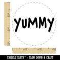 thumbnail image 2 of Yummy Fun Text Self-Inking Rubber Stamp Ink Stamper - Orange Ink - Small 3/4 Inch, 2 of 7