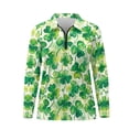 thumbnail image 2 of Uorisanigo Lucky Four-Leaf Women's Golf Shirt Casual 1/4 Zipper Women's Long Sleeve Athletic Shirts Comfortable Tennis Tops for Tennis Hiking & Outdoor Sports, 2 of 7
