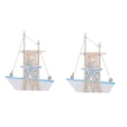 thumbnail image 4 of Masteelf 2-Pack Wooden Sailboat Model Set, Sailing Boat Decor for Home, Office, Desktop Display, 4 of 8