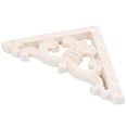 thumbnail image 3 of 8*8cm Wood Carved Corner Onlay Applique Decor Furniture Craft Unpainted, 3 of 8