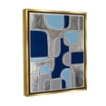 thumbnail image 4 of Stupell Industries Blue Asymmetrical Pattern Abstract Painting Gold Floater Framed Canvas Art Print Wall Art, 25 x 31, 4 of 10