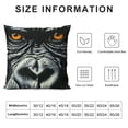 thumbnail image 5 of Shiartex Modern Throw Pillow Cushion Cover, Close up Gorilla Portrait with Orange Eyes Zoo Jungle Animal Wild Money Graphic, Decorative Square Accent Pillow Case, White, 5 of 5