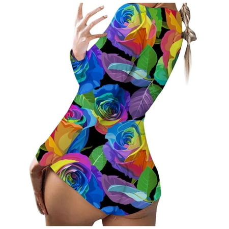 

Tejiojio Pride Juneteen Shorts Clearance Baggy Women Print Long Sleeve Nightwear Jumpsuit Bodysuit Playsuit Romper