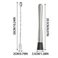 thumbnail image 3 of Muddler for Cocktails Bar Spoon - 2PCS 9" Muddler and 10” Mixing Spoon Cocktail Mixing Stirrer, Stainless Steel Bar Accessories Tools Long Drink Stirrer Bartender Gifts for Mojitos Drinks, 3 of 9