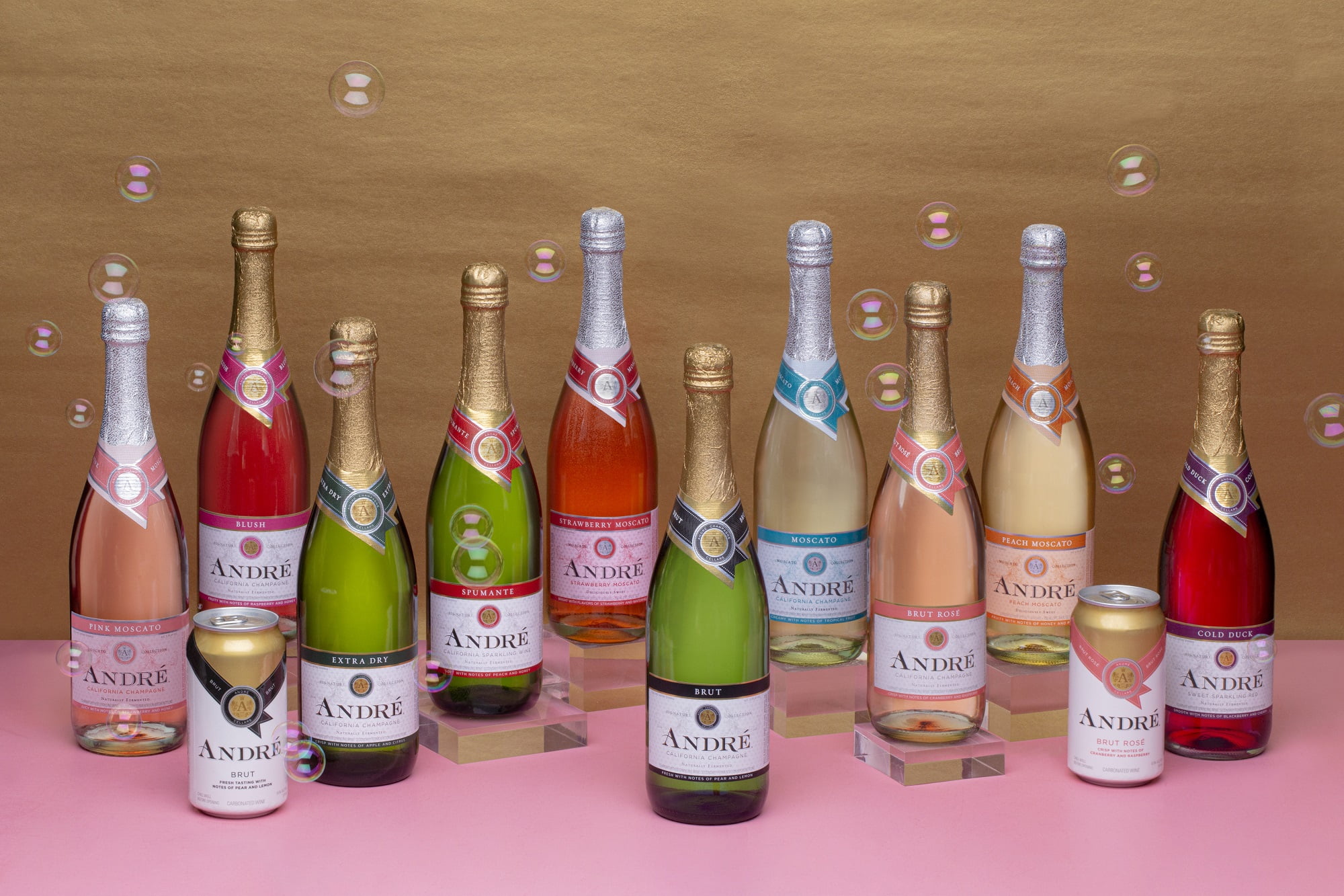 Andre Champagne Peach Moscato Sparkling Wine, 750ml Bottle