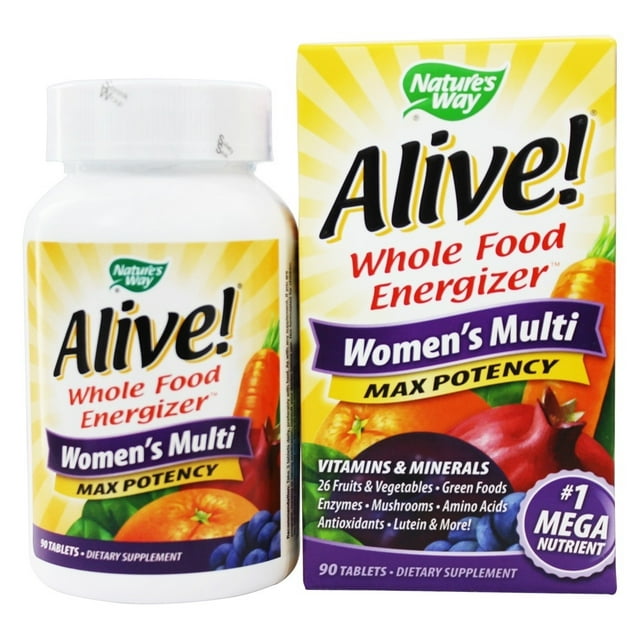 Nature's Way - Énergisant Multivitamines et Minéraux pour Aliments Entiers - 90 Comprimés