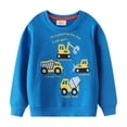 thumbnail image 1 of Toddler Boys Cotton Crewneck Sweatshirt Cartoon Car Embroidered Tops for 2-7, 1 of 5