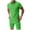Green, variant on Stamzod Mens Track Suits 2 Piece Summer Short Sets Outfits Fashion Casual Short Sleeve Shirt and Shorts Business Set Wirth Zipper