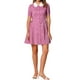 thumbnail image 2 of INSPIRE CHIC Vestido de Mujer con Botones y Cuello Peter Pan en Contraste, Lazo, Color Púrpura, 2 of 5