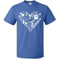 thumbnail image 3 of Inktastic Science Heart Beaker, Book, DNA and Microscope T-Shirt, 3 of 5
