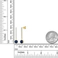 thumbnail image 6 of Gem Stone King 14K Yellow Gold Blue Sapphire and Lab Grown Diamond Long Liner Dangle Earrings for Women | 2.56 Cttw | Gemstone September Birthstone | Round 6MM, 6 of 6