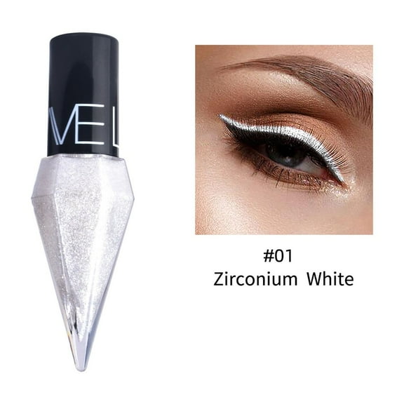 SDJMa Glitter Liquid Eyeliner Pen, Metallic Waterproof, Long-Lasting Colorful Eye Liner with Sparkle Effect, for Party & Daily Makeup (A)