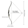 thumbnail image 2 of KFFKFF 60-Inch Wooden Takedown Recurve Bow Kit, Right-Handed Ergonomic Design for Archery, Includes Bow and Arrows, Suitable for Outdoor Target Practice, Hunting, and Skill Development, 35 lbs, 2 of 9