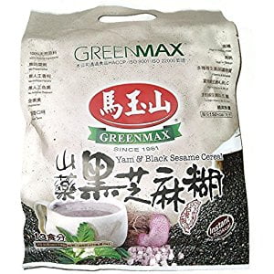 NineChef Bundle - Greenmax Yam & Black Sesame Instant Cereal (13 Servings 15.9 Oz.) (3 Bag) + 1 NineChef ChopStick