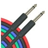 Musician's Gear Braided Instrument Cable 1/4" Blue 1 ft.