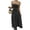 Black 0, variant on Womens Polka Dot Strapless Maxi Dress Summer Casual Tube Top Sleeveless A Linen Swing Flowy Long Dresses L