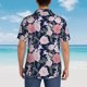 thumbnail image 4 of Balery Rose Flowers Camisas hawaianas de manga corta para hombre, camisas playeras de corte holgado, camisas de vacaciones con botones,XX-Large, 4 of 7