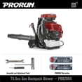 thumbnail image 2 of PRORUN 75.6cc 1020 CFM 240 MPH Gas-Powered 2-Cycle Backpack Leaf Blower, 2 of 13