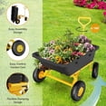 thumbnail image 4 of Neatifyes Heavy Duty Dump Cart Wagon, 800LBS Quick-Release Dump Poly Wheelbarrow, 10in All-Terrain Pneumatic Tires Garden Wagon for Garden, Yard, Beach, 4 of 8