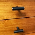 thumbnail image 4 of Alpine Hardware Solid Euro Style Bar Handle Pull | 10Pack ~1 3/4" Length | Heavy Stainless Steel T-Knob Pull with a Matte Black Bronze Finish | Cabinet Hardware, 4 of 5