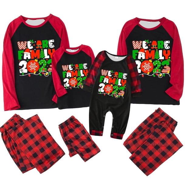 Conjuntos de pijamas navideños familiares a juego Grinch 2024, pijama de Grinch con parte superior y pantalones de pijama a cuadros, pijama de Grinch para niños y adultos para la familia, Mujer XXXL