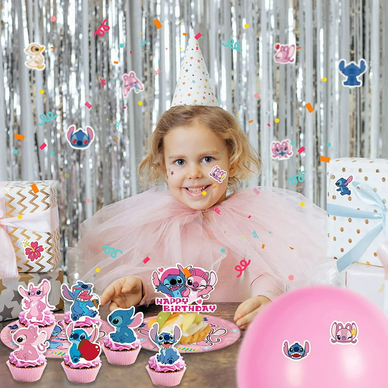  20Pcs Pink Lilo and Stitch Birthday Party Invitation