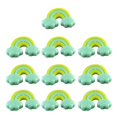 thumbnail image 2 of 10pcs Rainbow Bonsai DIY Craft Fairy Garden Terrario Maceta Decoración tres Verde DYNWAVEMX Ornamento en miniatura de la casa de muñecas, 2 of 8