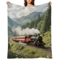thumbnail image 2 of Flannel Throw Blanket 40"x50" - Ultra Soft Plush Blankets for Couch, Bed, Camping - Lightweight Train Blanket for Women, Men, Gift, Machine Washable, 2 of 7