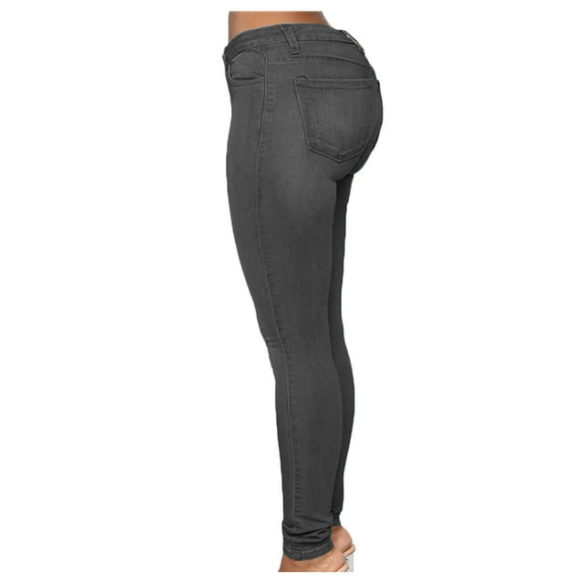 Jeans Skinny pour Femmes Grande Taille Mode Décontractée Pantalon Crayon